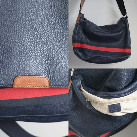 Gucci Leather Messenger bag with Web Detail Stripe detail - Picture 4 of 6